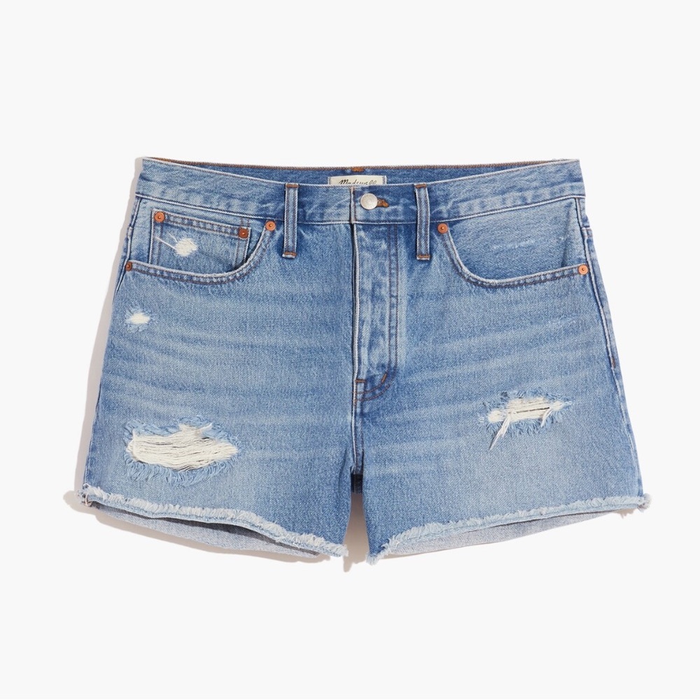 Madewell mid-rise curvy relaxed denim shorts